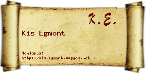 Kis Egmont névjegykártya